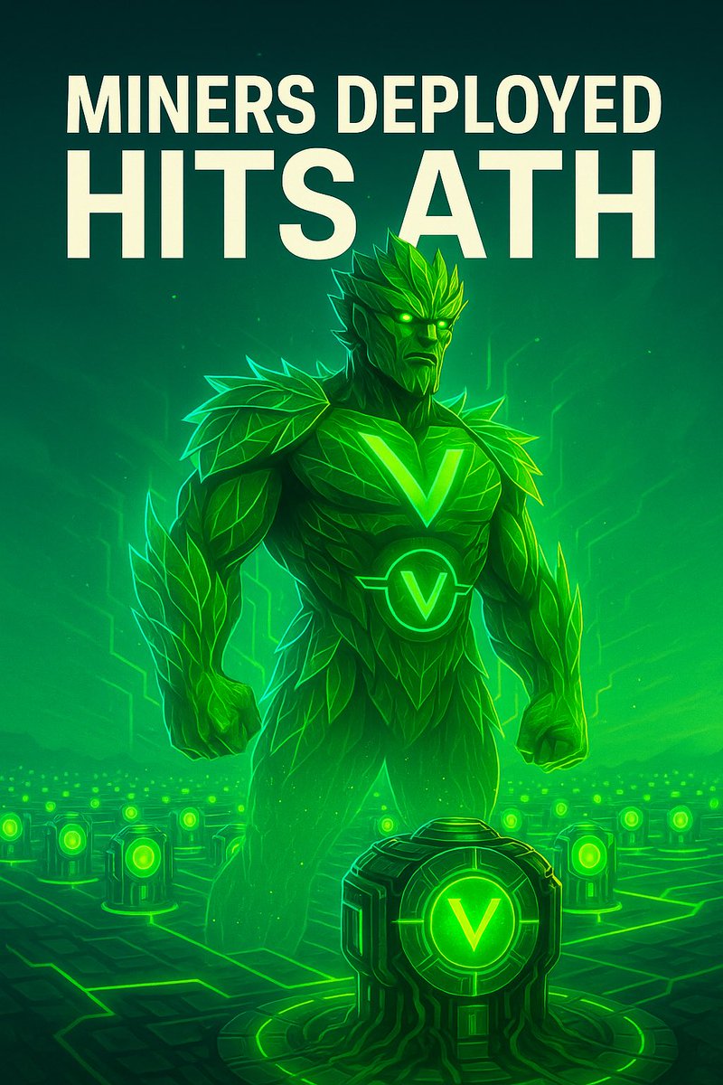 📈 Miner Deployment Hits All-Time High on Base

Verdant is about to cross 800 miners on Base, surpassing Abstract and setting a new record.

This isn’t just growth.
It’s mass adoption.

$VDNT is getting locked faster than ever.
Over 5% of the total supply of $VDNT on base is