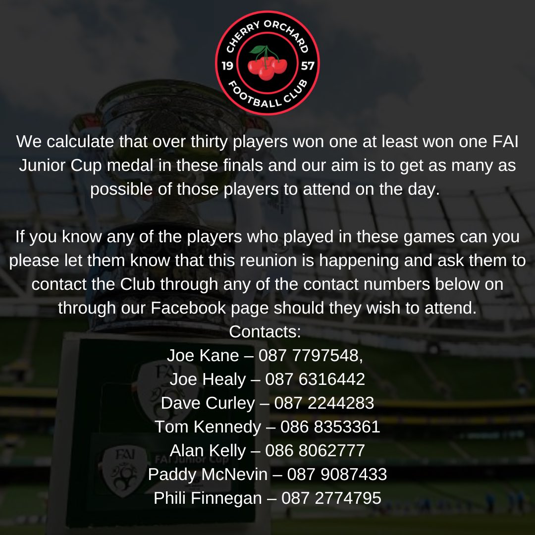 FAI Junior Cup reunions 

facebook.com/share/p/1QhRov…
