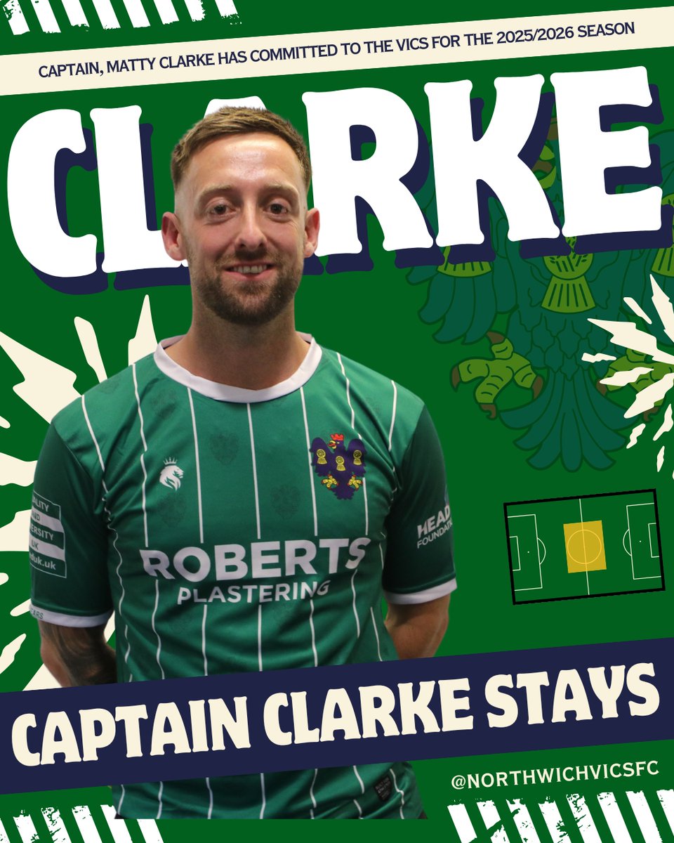 Northwich Victoria F.C (@northwichvicsfc) on Twitter photo ๐๐๐๐๐๐๐ ๐๐๐๐๐๐ ๐๐๐๐๐
Club captain, Matty Clarke has committed to another season keeping him at the Trickies for the 2025/2026 season.
๐
๐๐๐ ๐๐๐๐๐ ๐๐๐๐๐
tinyurl.com/5n83ek75
#OneOfOurOwn | #Trickies | #Vics ๐๐๐๐๐๐๐ ๐๐๐๐๐๐ ๐๐๐๐๐
Club captain, Matty Clarke has committed to another season keeping him at the Trickies for the 2025/2026 season.
๐
๐๐๐ ๐๐๐๐๐ ๐๐๐๐๐
tinyurl.com/5n83ek75
#OneOfOurOwn | #Trickies | #Vics