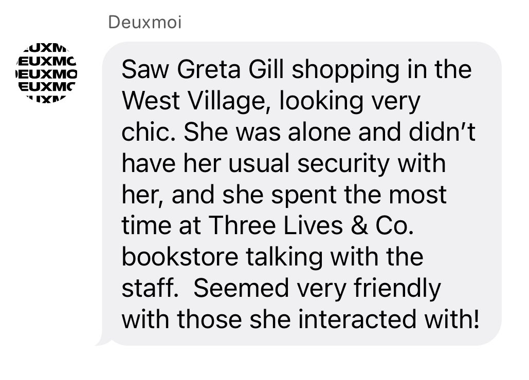 GretsonNH's tweet photo. Looks like Greta is still being spotted in the West Village 👀👀👀. Will our two main characters see each other again? https://t.co/JKIQpWnzV5