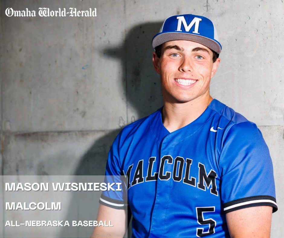 Omaha World-Herald (@owhnews) on Twitter photo Congrats to <a href="/MalcolmBaseball/">Malcolm Baseball</a>'s <a href="/MasonWisnieski/">Mason Wisnieski</a> for being named to The World-Herald's All-Nebraska first team!
Meet the team:
omaha.com/sports/high-scβ¦Β
#nebpreps Congrats to <a href="/MalcolmBaseball/">Malcolm Baseball</a>'s <a href="/MasonWisnieski/">Mason Wisnieski</a> for being named to The World-Herald's All-Nebraska first team!
Meet the team:
omaha.com/sports/high-scβ¦Β
#nebpreps