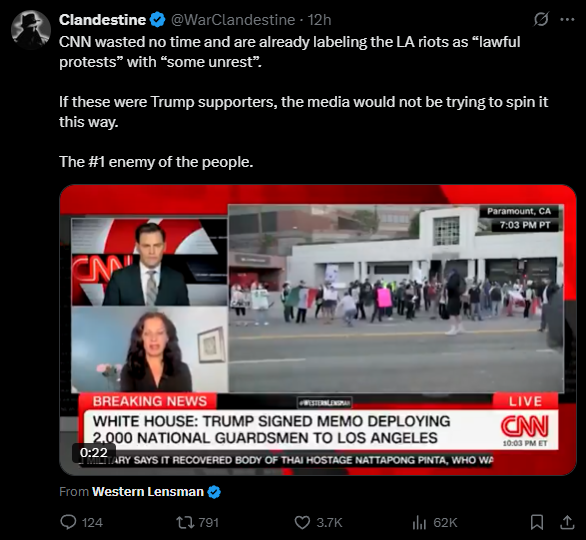 CNN spent 2 weeks flogging a book about how Biden was in a coma during his time in office and now that they are back to generic reporting Jacob wants them all shipped to GITMO to answer for their crimes. Nothing they do will ever placate QAnon/MAGA.