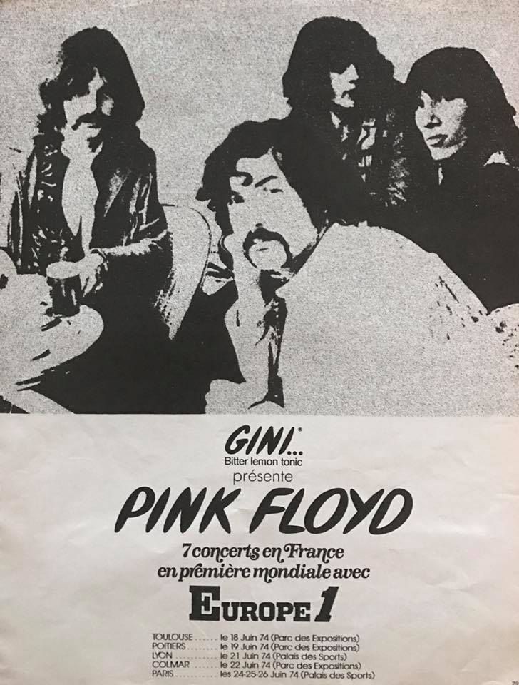 An advert for a string of dates in 1974, in France. These changed from what was printed with the odd venue and date amendments. The only other shows they did that year consisted of the British WInter Tour which ran until mid-December.
