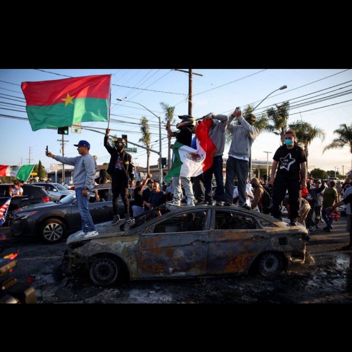 California is burning. I’ve always asked myself, if you have the strength to come here, light fires, wave flags, and demand change, why not channel that energy into fixing your own country? Take your protest, your destruction, and your nationalism back home. Rebuild what you fled