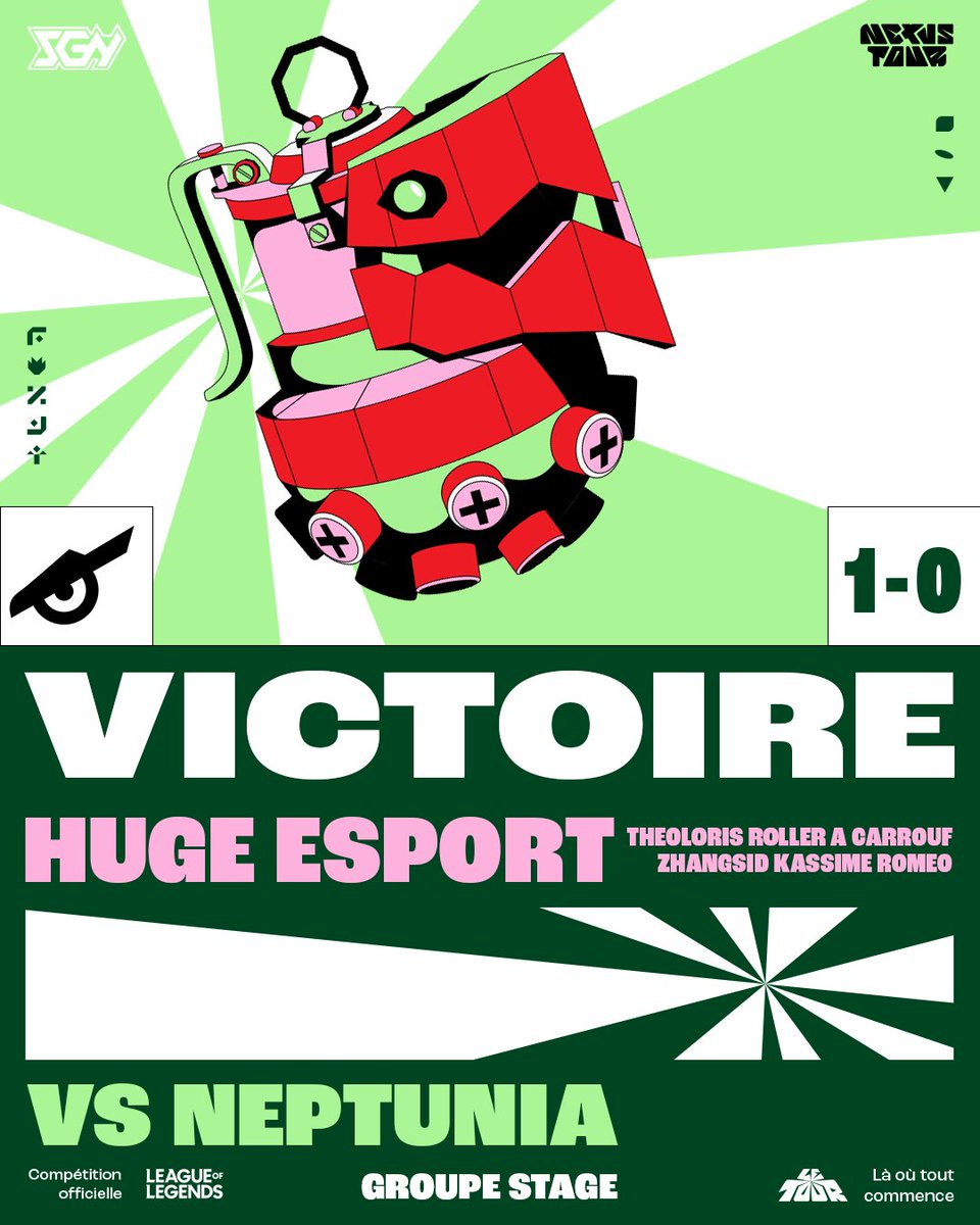 SGN (@student_gn) on Twitter photo Une nouvelle victoire de la team <a href="/HUGE_Esport/">HUGE Esports</a> qui garanti son passage en Main Event la semaine prochaine 💪
On se retrouve juste après une petite pause pour le dernier match de la journée !
twitch.tv/studentgn Une nouvelle victoire de la team <a href="/HUGE_Esport/">HUGE Esports</a> qui garanti son passage en Main Event la semaine prochaine 💪
On se retrouve juste après une petite pause pour le dernier match de la journée !
twitch.tv/studentgn