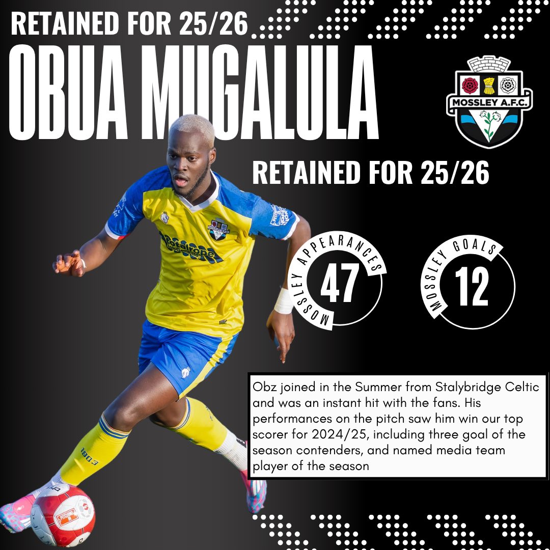 𝗥𝗲𝘁𝗮𝗶𝗻𝗲𝗱 𝗳𝗼𝗿 𝟮𝟬𝟮𝟱/𝟮𝟲

We’re finishing your weekend with our final retained player for 2025/26 and it’s a big one - Obz stays!

🃏

⚪️⚫️