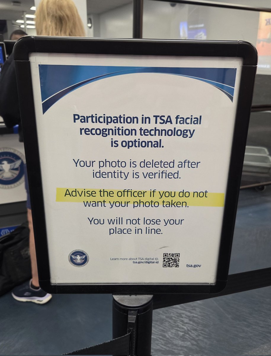 UltraBlackPill's tweet image. Do not comply with @TSA #facialrecognition #digitalprison