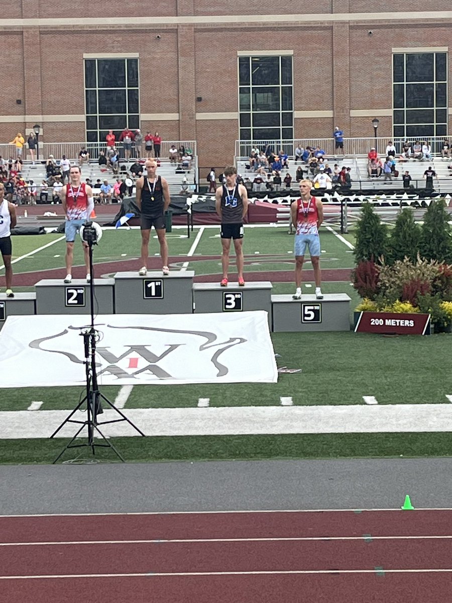 ReschTrey's tweet image. Great sophomore track season!
State Champs 4X200 State record 1:25.88
5th place 200M PR 21.70
@CoachHerriot