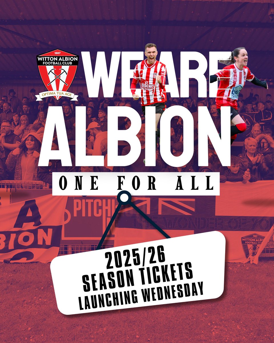 Witton Albion Football Club (@wittonalbion) on Twitter photo ๐ฃ ๐ฆ๐๐๐ฆ๐ข๐ก ๐ง๐๐๐๐๐ง๐ฆ ๐ฎ๐ฌ๐ฎ๐ฑ/๐ฎ๐ฒ - ๐ข๐ก๐ ๐๐ข๐ฅ ๐๐๐
๐๐๐ฎ๐ง๐๐ก๐ข๐ง๐ ๐๐๐๐ง๐๐ฌ๐๐๐ฒ ๐๐๐ฆ
From die-hard Wittoners to first-time fans - there's a seat for everyone at the U Lock It Stadium
All will be announced on Wednesday morning at 9am
#UptheAlbion ๐ฃ ๐ฆ๐๐๐ฆ๐ข๐ก ๐ง๐๐๐๐๐ง๐ฆ ๐ฎ๐ฌ๐ฎ๐ฑ/๐ฎ๐ฒ - ๐ข๐ก๐ ๐๐ข๐ฅ ๐๐๐
๐๐๐ฎ๐ง๐๐ก๐ข๐ง๐ ๐๐๐๐ง๐๐ฌ๐๐๐ฒ ๐๐๐ฆ
From die-hard Wittoners to first-time fans - there's a seat for everyone at the U Lock It Stadium
All will be announced on Wednesday morning at 9am
#UptheAlbion