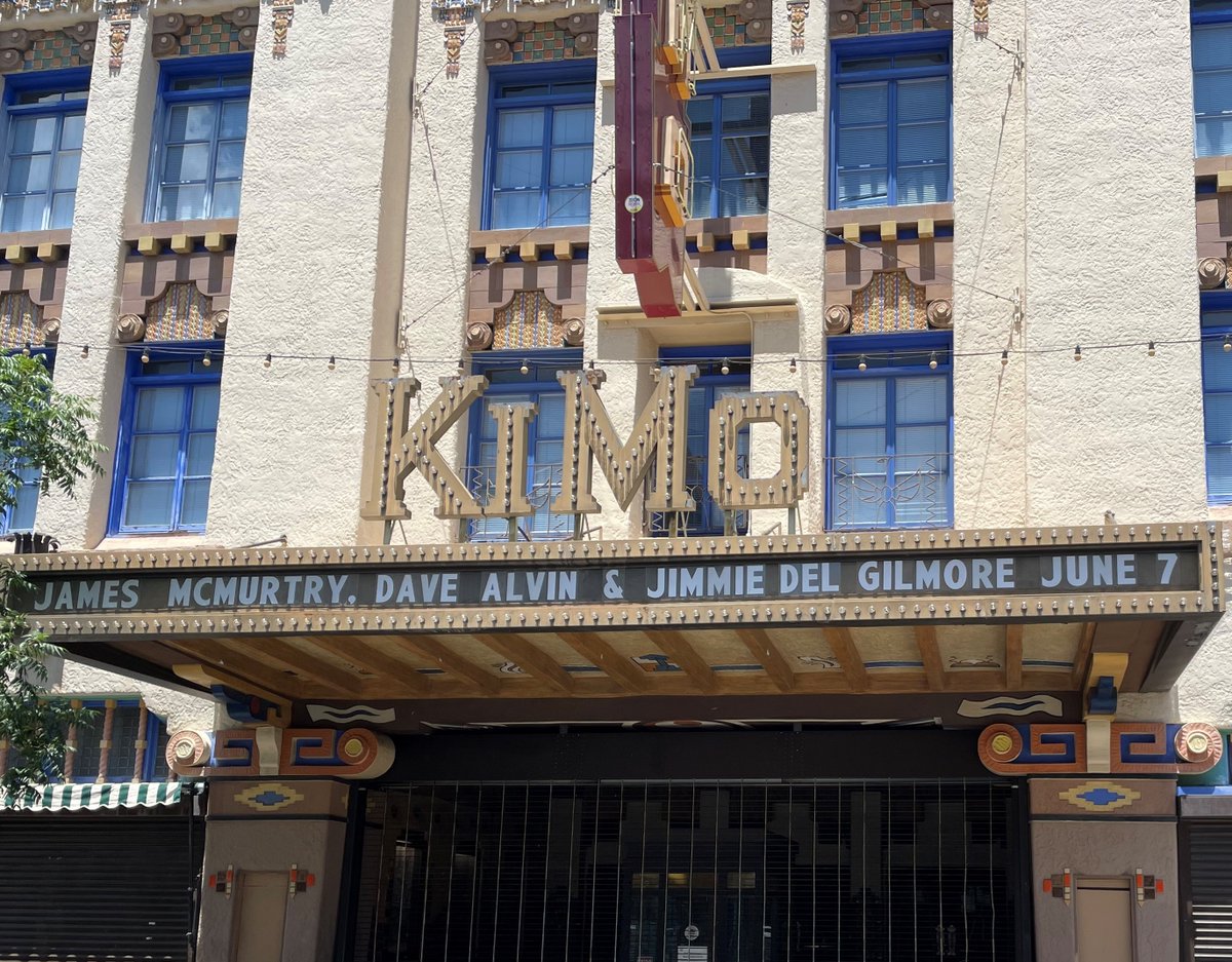 Tonight, June 7 is Songs &amp; Stories with James McMurtry, Dave Alvin, and Jimmie Dale Gilmore featuring two full sets: an acoustic song swap followed by James and his band joined by Dave and Jimmy Dale. Show starts at 7:30 pm. 
ow.ly/Tlgn50W5Kp2   
#KiMoTheatre #LoveTheKiMo