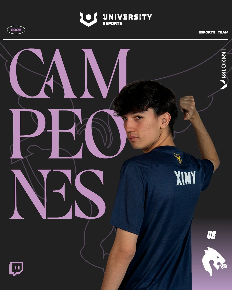 UCAM University Esports (@ucam_uniesports) on Twitter photo ๐ CAMPEONES de <a href="/uemasters/">UNIVERSITY Esports Masters ๐ช๐บ</a> ๐
Los alumnos del equipo de Valorant se proclaman campeones de la liga europea universitaria tras ganar 3-2 a ๐น๐ท Akdeniz Scorpions.
ยกEnhorabuena <a href="/ImLeyree/">Leyre</a>, <a href="/Ximy_/">Ximyใ</a>, <a href="/Mind_VLR/">Mind</a>, <a href="/ModZz_/">modzz</a>, <a href="/VaRuXx_/">Alvaro</a>, <a href="/DRK_VT/">DRK</a>, <a href="/SergalaxVAL/">UCAM Sergalax</a> y <a href="/Rubox_esports/">Rubรฉn</a>! ยกOrgullosos! ๐ ๐ CAMPEONES de <a href="/uemasters/">UNIVERSITY Esports Masters ๐ช๐บ</a> ๐
Los alumnos del equipo de Valorant se proclaman campeones de la liga europea universitaria tras ganar 3-2 a ๐น๐ท Akdeniz Scorpions.
ยกEnhorabuena <a href="/ImLeyree/">Leyre</a>, <a href="/Ximy_/">Ximyใ</a>, <a href="/Mind_VLR/">Mind</a>, <a href="/ModZz_/">modzz</a>, <a href="/VaRuXx_/">Alvaro</a>, <a href="/DRK_VT/">DRK</a>, <a href="/SergalaxVAL/">UCAM Sergalax</a> y <a href="/Rubox_esports/">Rubรฉn</a>! ยกOrgullosos! ๐