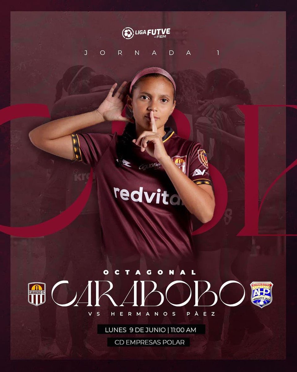 𝙅𝙪𝙣𝙩𝙖𝙨 𝙚𝙣 𝙪𝙣 𝙣𝙪𝙚𝙫𝙤 𝙧𝙚𝙩𝙤  🇱🇻💪🏻

🆚 Academiahermanospaez 
🏆 @Ligafutvefem | Fase final | Fecha 1
🗓 Lunes 09-06 - 11:00AM⌚
🏟️ CDD "Empresas Polar" San Joaquín 

¡𝗗𝗮𝗹𝗲, 𝗖𝗮𝗿𝗮𝗯𝗼𝗯𝗼! 

#LigaFUTVEFEM 
#MasGranate 🔝