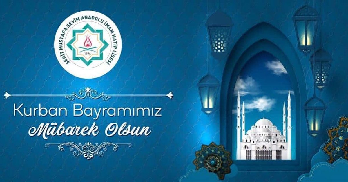 SehitSevim's tweet photo. Allah'a yakınlaşma vesilesi Kurban Bayramınızı tebrik ediyor, insanlığa barış, huzur, refah; İslam âlemine birlik, dirlik, uyanış, diriliş getirmesini Cenabı Hakk'dan niyâz ediyoruz. Başta öğretmen, öğrenci ve velilerimiz olmak üzere tüm İslam aleminin bayramı mübarek olsun. https://t.co/PGoCl6Ti20