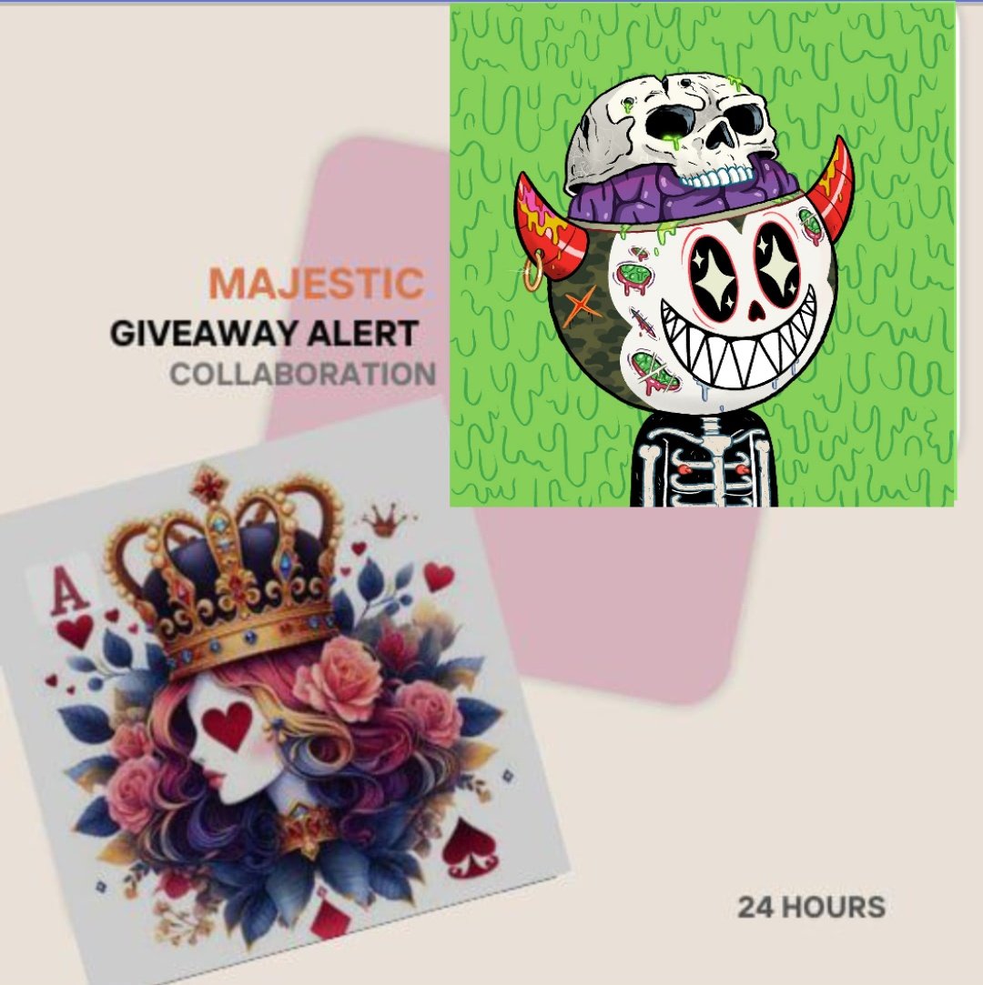 M A J E S T I C 👑 (@majesticnft00) on Twitter photo Giveaway Alert 🎉
To enter:
❤️🔥Follow: <a href="/Majesticnft00/">M A J E S T I C 👑</a> <a href="/AishaAbdel51019/">𝒶ⒾSᕼα✩𓂃˚ ★ズ</a> <a href="/Brain___Rotz/">BrainRotz</a> <a href="/Danko_ho/">Danko🍌𖤍</a> <a href="/Sneaksngeekz/">Sneaksngeekz</a>
❤️🔥Like + RT ,Tag 3 Friends
❤️🔥drop your #EVM wallet
❤️🔥Join our tg t.me/majesticmint Giveaway Alert 🎉
To enter:
❤️🔥Follow: <a href="/Majesticnft00/">M A J E S T I C 👑</a> <a href="/AishaAbdel51019/">𝒶ⒾSᕼα✩𓂃˚ ★ズ</a> <a href="/Brain___Rotz/">BrainRotz</a> <a href="/Danko_ho/">Danko🍌𖤍</a> <a href="/Sneaksngeekz/">Sneaksngeekz</a>
❤️🔥Like + RT ,Tag 3 Friends
❤️🔥drop your #EVM wallet
❤️🔥Join our tg t.me/majesticmint