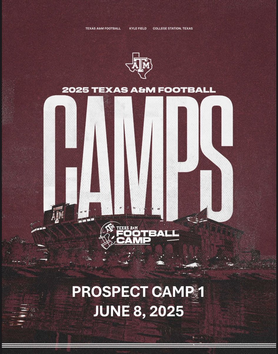 Eric Rojas Jr. (@ericbabyerojas2) on Twitter photo Headed to Kyle Stadium for <a href="/AggieFootball/">Texas A&M Football</a> camp. Cant wait to meet Coaches <a href="/coachhemp/">Lyle Hemphill</a> <a href="/CoachBateman/">Jay Bateman</a> and perform today.
<a href="/priority11fb/">Priority 11 Recruiting</a> <a href="/gobigrecruiting/">Go Big Recruiting</a> <a href="/TopRecruits_FB/">Top Recruits</a> <a href="/PrepRedzoneNext/">Prep Redzone 𝙉𝙀𝙓𝙏 🏈</a> <a href="/One11Recruiting/">One11 Recruiting</a> <a href="/5StarFBRecruits/">5 Star Football Recruiting</a> <a href="/SFA_FBRecruit/">SFA Football Recruiting</a> <a href="/PrepRedzone/">Prep Redzone 🏈</a> <a href="/TopPreps/">College Coach / College Scout / College Recruiter</a> <a href="/247recruiting/">247Sports Recruiting</a> Headed to Kyle Stadium for <a href="/AggieFootball/">Texas A&M Football</a> camp. Cant wait to meet Coaches <a href="/coachhemp/">Lyle Hemphill</a> <a href="/CoachBateman/">Jay Bateman</a> and perform today.
<a href="/priority11fb/">Priority 11 Recruiting</a> <a href="/gobigrecruiting/">Go Big Recruiting</a> <a href="/TopRecruits_FB/">Top Recruits</a> <a href="/PrepRedzoneNext/">Prep Redzone 𝙉𝙀𝙓𝙏 🏈</a> <a href="/One11Recruiting/">One11 Recruiting</a> <a href="/5StarFBRecruits/">5 Star Football Recruiting</a> <a href="/SFA_FBRecruit/">SFA Football Recruiting</a> <a href="/PrepRedzone/">Prep Redzone 🏈</a> <a href="/TopPreps/">College Coach / College Scout / College Recruiter</a> <a href="/247recruiting/">247Sports Recruiting</a>