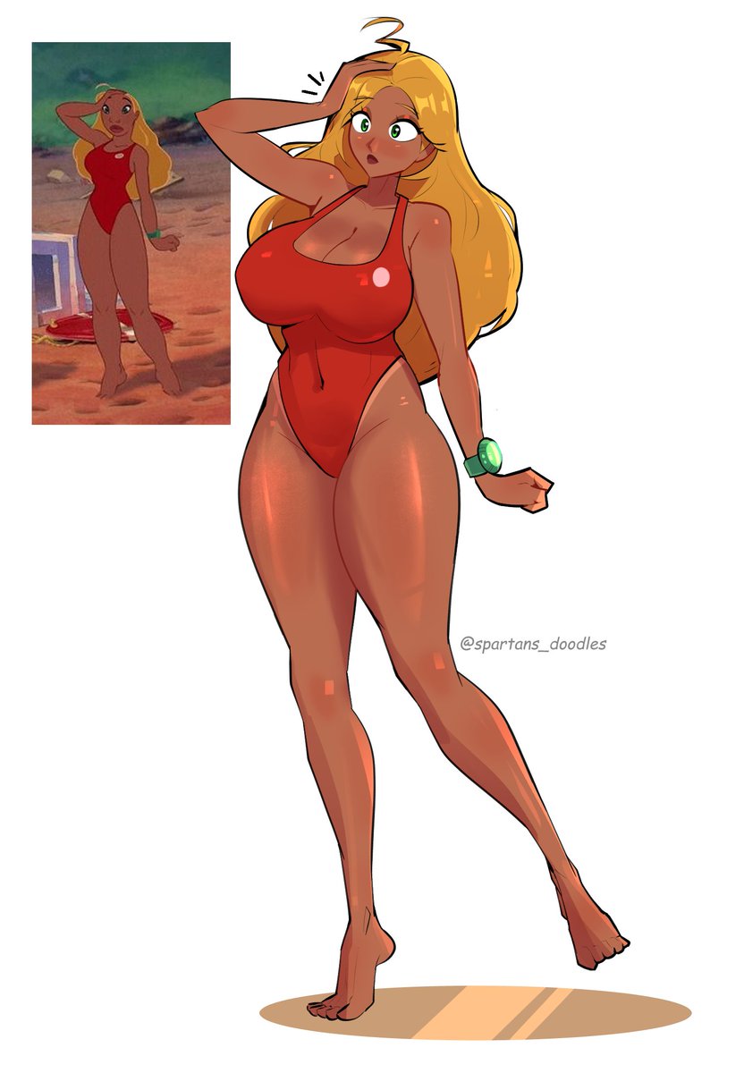 DoodlesSpartan's tweet image. That Lifeguard from Lilo & Stitch ❤️🔥❤️🔥❤️🔥