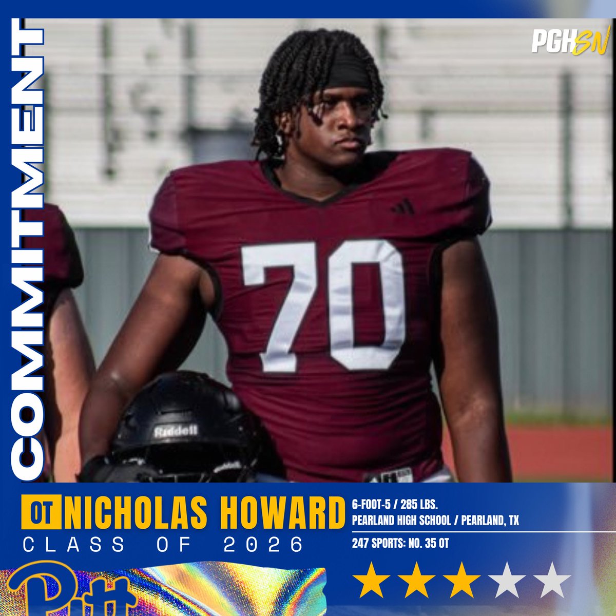 Pittsburgh Sports Now (@pghsportsnow) on Twitter photo Pitt Lands their 2nd Commitment from Texas in 3-star OT <a href="/NickHoward0070/">Nicholas āNickā Howard 26ā</a> Pitt Lands their 2nd Commitment from Texas in 3-star OT <a href="/NickHoward0070/">Nicholas āNickā Howard 26ā</a>