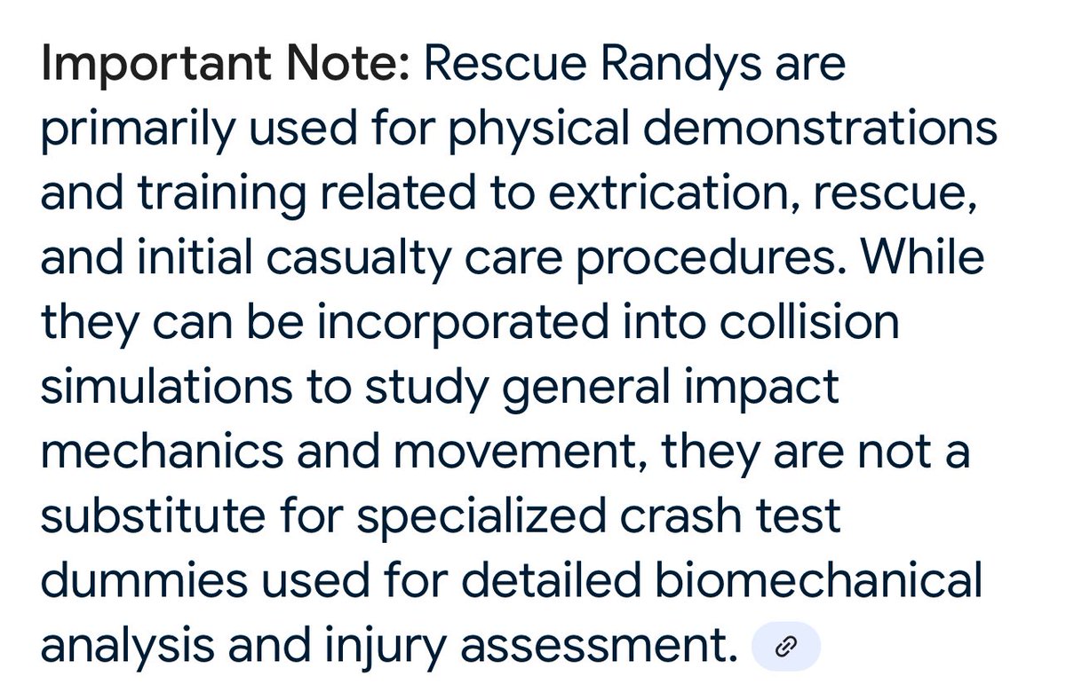 JulieCar94's tweet image. #karenreadretrial 

Hos come ARCCA used Rescue Randy on a harness and not an actual crash test dummy?