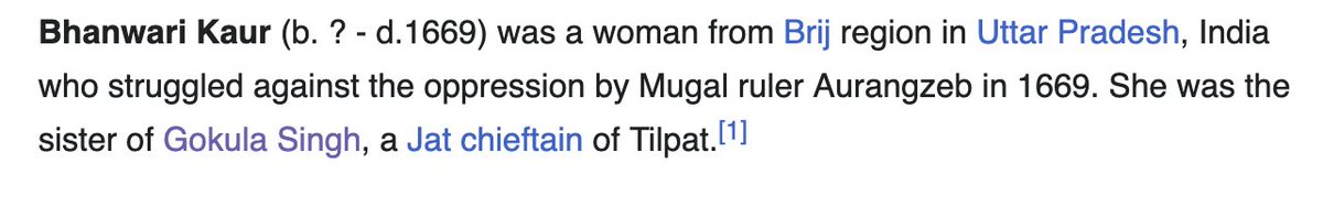 <a href="/BayantsevaP/">Bayantseva Singh Pandher</a> <a href="/LeafSingh/">Leaf Singh</a> The association of 'Singh' with Rajputs is a distortion introduced by Khatri authors during colonial times. 'Singh' was used by Jats, as was 'Kaur'. Bhanwari Kaur was the sister of Gokul Jat from Braj the region known for Braj Bhasha who rebelled against the Mughals. Khalsa was