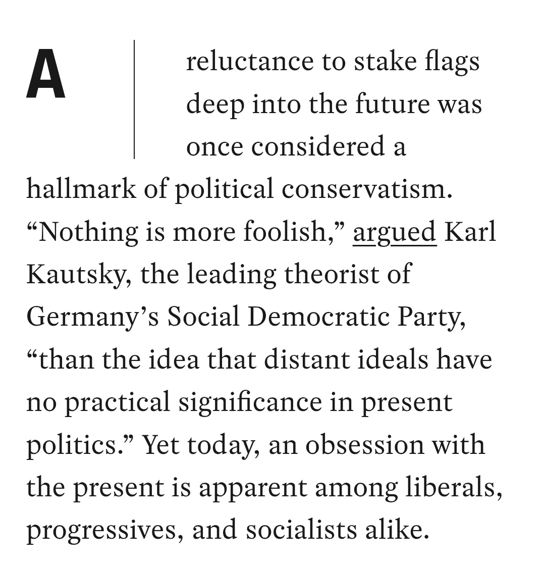 In Jacobin, a look at how antinatalism and "a collapse of belief in tomorrow" is antithetical to progressivism.

Leftism, it says, was supposed to be about "distant ideals" for the future. A left that doesn't believe in the future is "unserious, misanthropic and bound to lose."