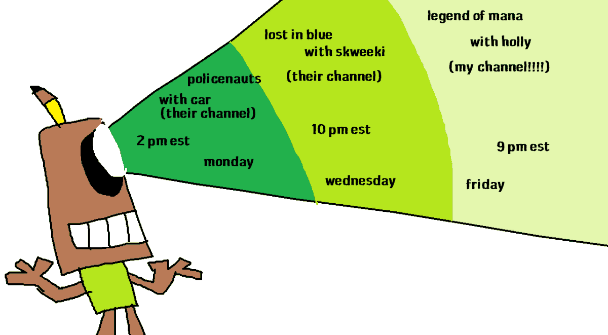 schedule for the week
