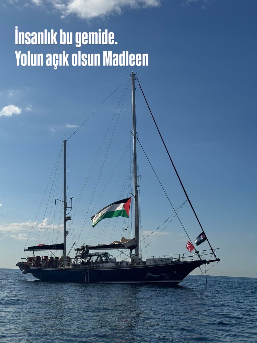 Bu geminin yükü ağır...

#MadleenToGaza
#AllEyesOnMadleen
#WeAreMadleen
#MadleenHedeft
