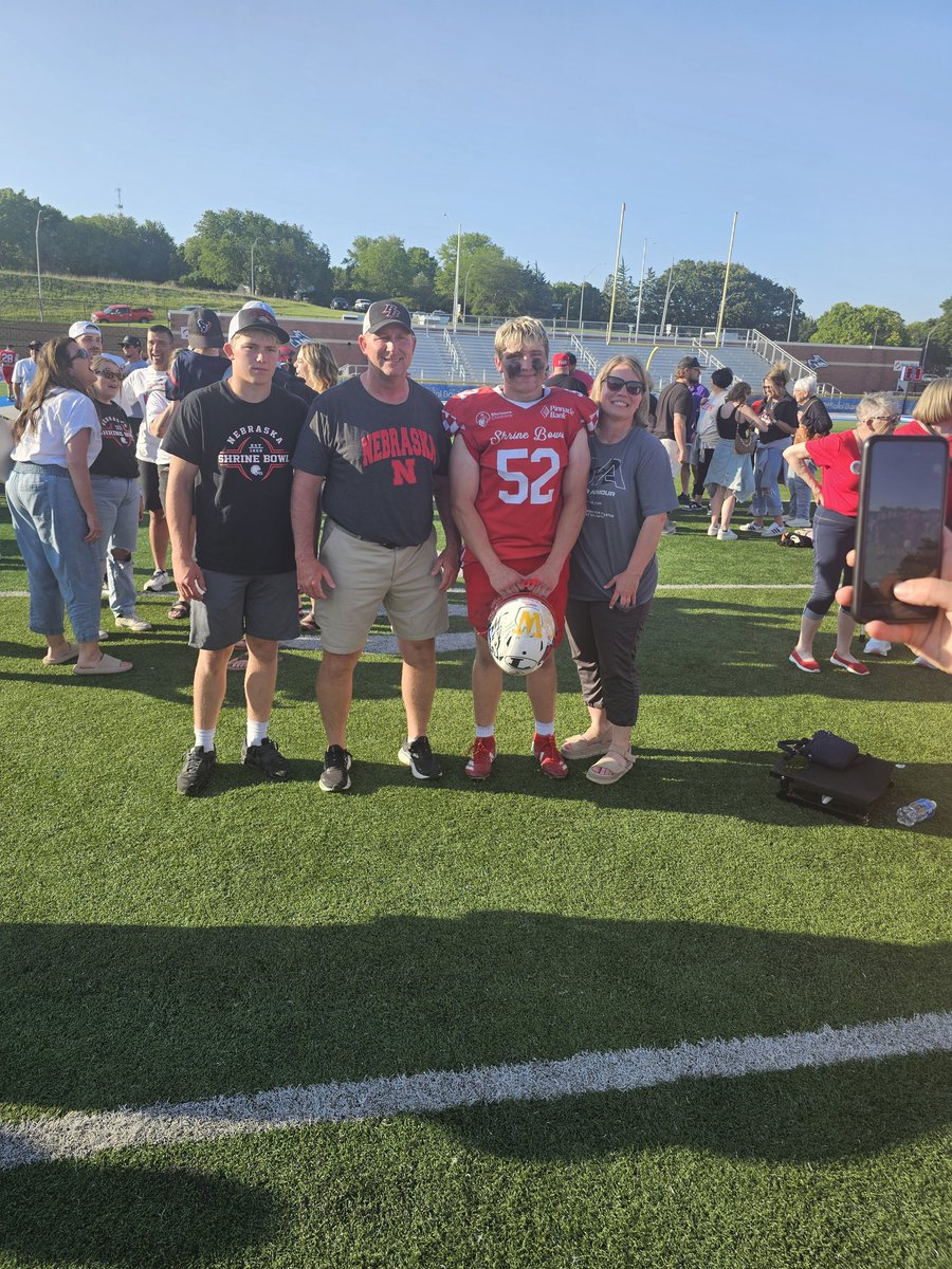 Very proud of Cal. He had a great game in the Shrine Bowl. His work ethic has really paid off. Keep grinding Cal.