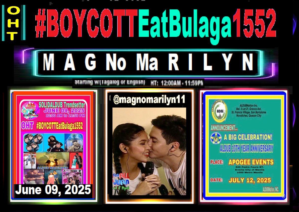 NellyADN"ALDUB/MAICHARD4EVER" (@nellygbasco) on Twitter photo LET'S PLAY OUR GAME WORDS 4JUNE 09, 2025 -
β€οΈALDUB 4EVERβ€οΈ
ALDUB DEFENDER 4TODAY -
πππππππππππππππ
Marilyn Magno Aldub Lang <a href="/magnomarilyn11/">Marilyn Magno AlDub Lang.</a>
πππππππππππππππ
ALDUB Pa Rin
#BOYCOTTEatBulaga1552 LET'S PLAY OUR GAME WORDS 4JUNE 09, 2025 -
β€οΈALDUB 4EVERβ€οΈ
ALDUB DEFENDER 4TODAY -
πππππππππππππππ
Marilyn Magno Aldub Lang <a href="/magnomarilyn11/">Marilyn Magno AlDub Lang.</a>
πππππππππππππππ
ALDUB Pa Rin
#BOYCOTTEatBulaga1552