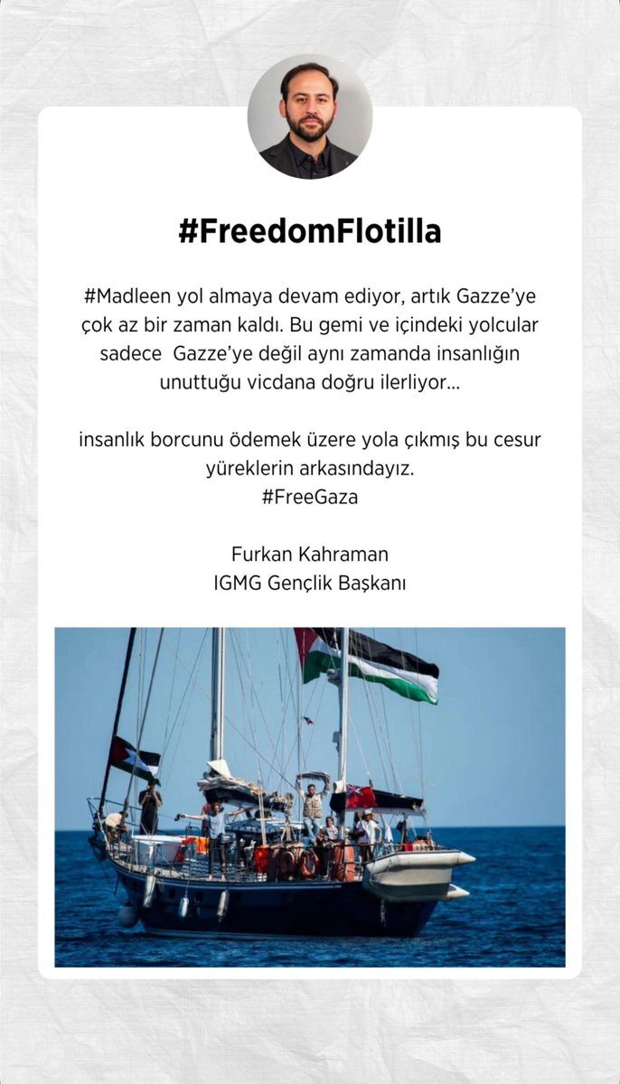 AbdullahEgmen's tweet photo. #WeAreMadleen https://t.co/fJ5YlcM21q