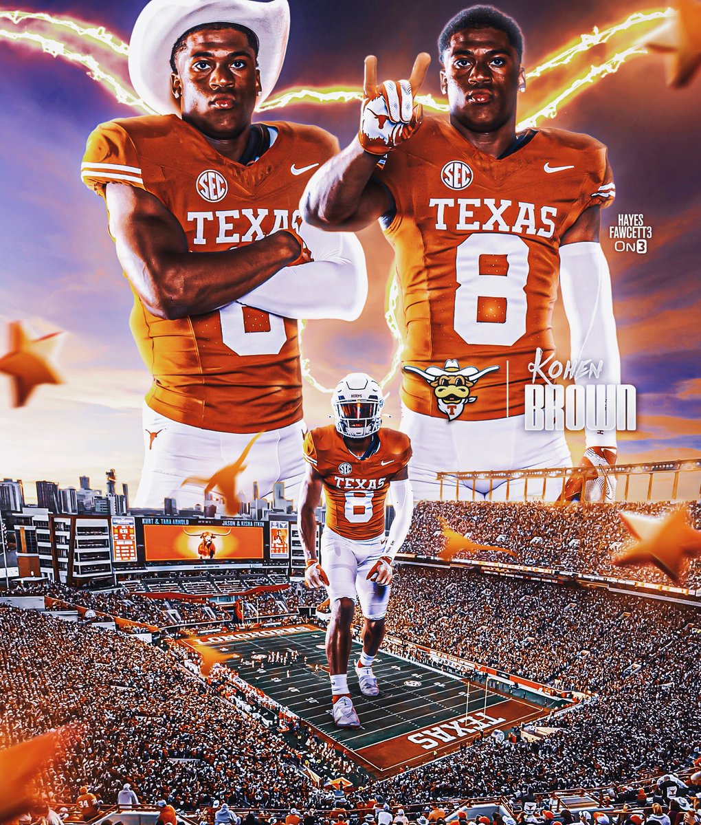 BREAKING: Class of 2026 WR Kohen Brown has Committed to Texas, he tells me for @on3recruits

The 6’0 190 WR from Waxahachie, TX was previously Committed to USC

“This is home #HookEm”

on3.com/db/kohen-brown…