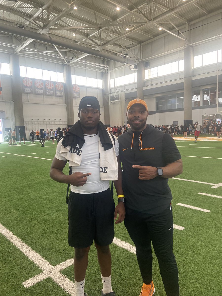 Ja’Narious “Nari” Barner (@4soildnari) on Twitter photo Had a great time at <a href="/Vol_Football/">Tennessee Football</a> camp with <a href="/DeRailSims/">De'Rail Sims</a> today!!!!
<a href="/Vol_Football/">Tennessee Football</a>
<a href="/RecruitGeorgia/">Recruit Georgia</a>
<a href="/adamgorney/">Adam Gorney</a>
<a href="/247recruiting/">247Sports Recruiting</a>
<a href="/DeRailSims/">De'Rail Sims</a>
<a href="/On3Recruits/">On3 Recruits</a>
<a href="/MaxPreps/">MaxPreps</a>
<a href="/milesrobinsonjr/">Miles Robinson Jr.</a> Had a great time at <a href="/Vol_Football/">Tennessee Football</a> camp with <a href="/DeRailSims/">De'Rail Sims</a> today!!!!
<a href="/Vol_Football/">Tennessee Football</a>
<a href="/RecruitGeorgia/">Recruit Georgia</a>
<a href="/adamgorney/">Adam Gorney</a>
<a href="/247recruiting/">247Sports Recruiting</a>
<a href="/DeRailSims/">De'Rail Sims</a>
<a href="/On3Recruits/">On3 Recruits</a>
<a href="/MaxPreps/">MaxPreps</a>
<a href="/milesrobinsonjr/">Miles Robinson Jr.</a>