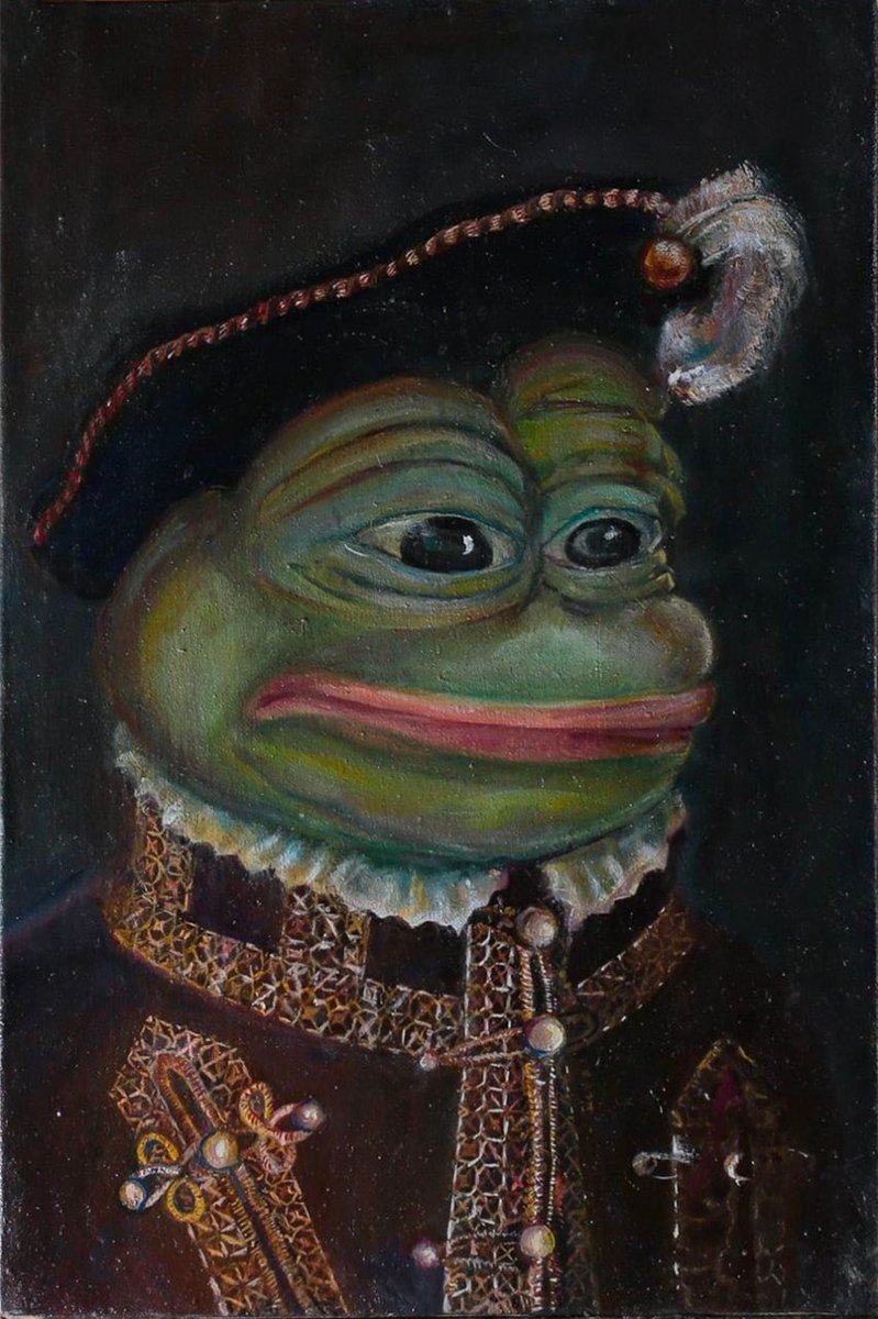 My very first oil on canvas Pepe from 2016