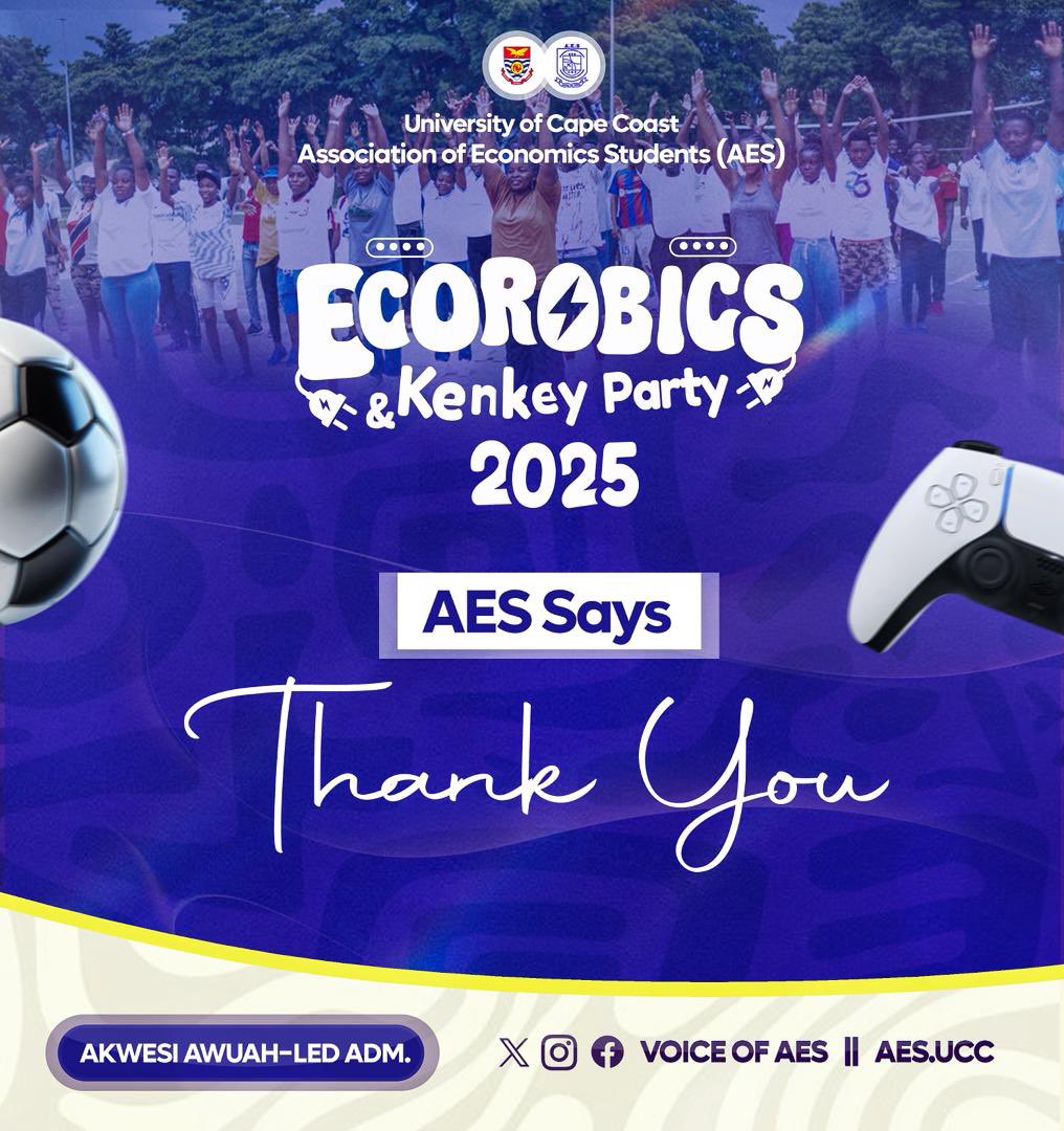 Voiceaesucc's tweet photo. From Sweats to Smiles, Kenkey to Cheers — Thank You for Making It Unforgettable!🎉🥂

*# ECOROBICS &amp; KENKEY PARTY 🎈 🎇*

*AES : WE MAKE THE DIFFERENCE EVERYWHERE 😊* https://t.co/AXSDBuJX66