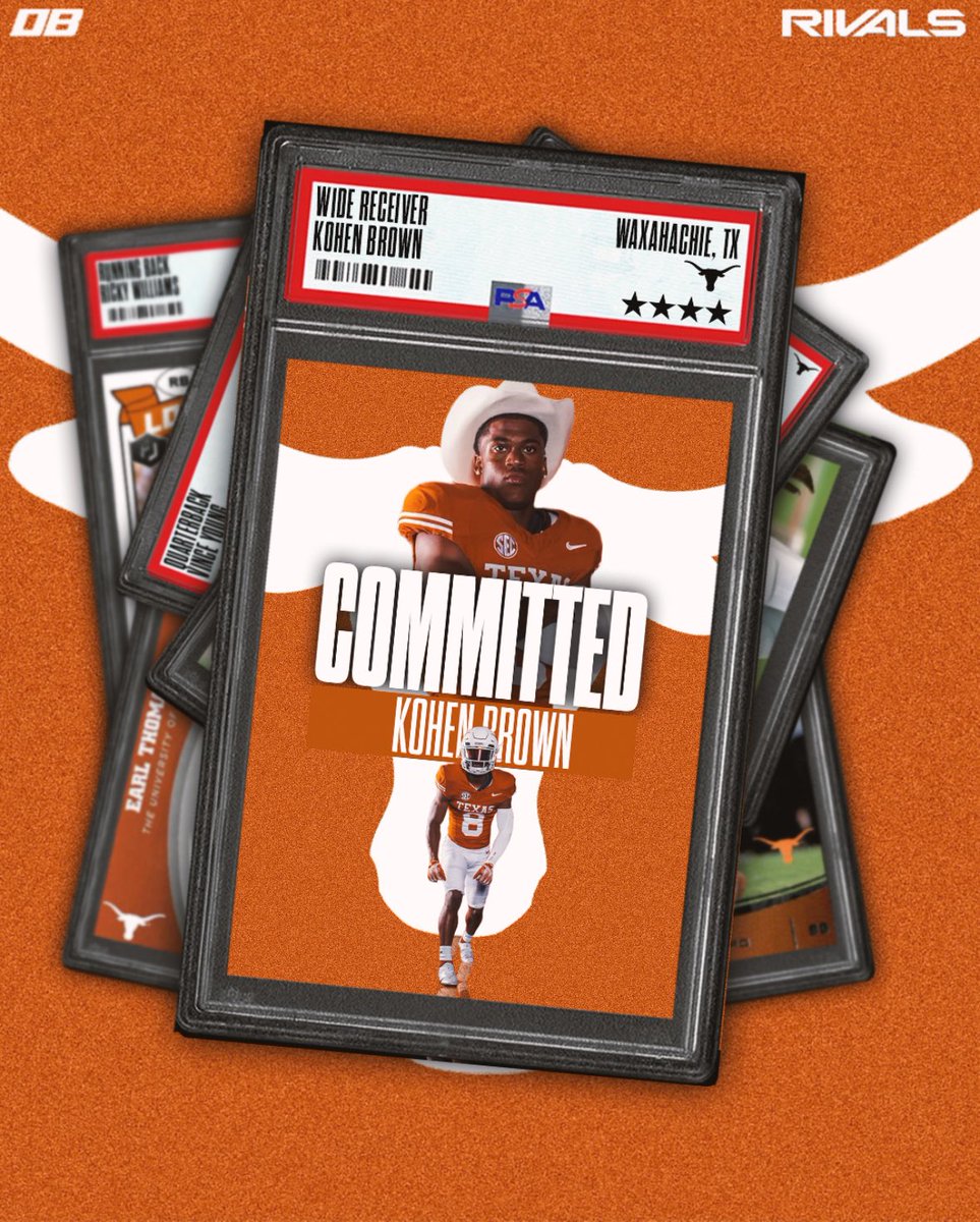 BREAKING: 2026 4⭐️ WR Kohen Brown (Waxahachie, TX) has committed to the University of Texas🤘🐂 #Hookem