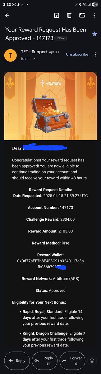 Dragonz_pips (@dragonz_pips) on Twitter photo Bought a 100K <a href="/thefundedtrader/">The Funded Trader</a> account last year. Reached funded stage, then they shut down. After a year, got relaunched in Feb 2025. Passed both phases again and finally got my first payout. Let’s see how the second one goes." Bought a 100K <a href="/thefundedtrader/">The Funded Trader</a> account last year. Reached funded stage, then they shut down. After a year, got relaunched in Feb 2025. Passed both phases again and finally got my first payout. Let’s see how the second one goes."