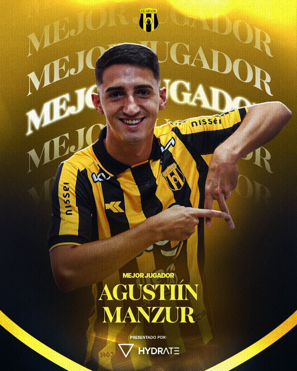 🔝 𝐌𝐞𝐣𝐨𝐫 𝐣𝐮𝐠𝐚𝐝𝐨𝐫

Agustín Manzur fue distinguido por nuestros hinchas y alcanzó la mayoría de votos en nuestras redes sociales para ser el mejor jugador del primer semestre de 2025.

🤝 Presentado por <a href="/hydrateco/">HYDRΛTΞ</a> 
#VamosLegendario🟡⚫️