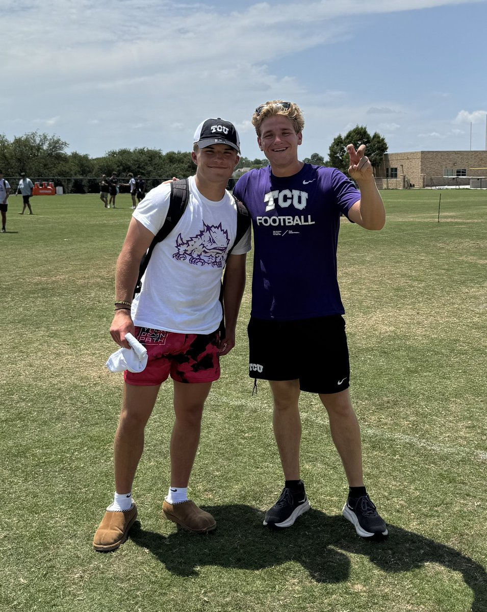 Clayton_Macy_36's tweet image. Thankful for the invitation and opportunity to compete @TCUFootball camp today. Thank you @MTommerdahl , @bobwager31 , and @jackstein27 for working with me and hosting a great camp. As an added bonus for the day, I am happy to say that I won the short snap charting competition!…