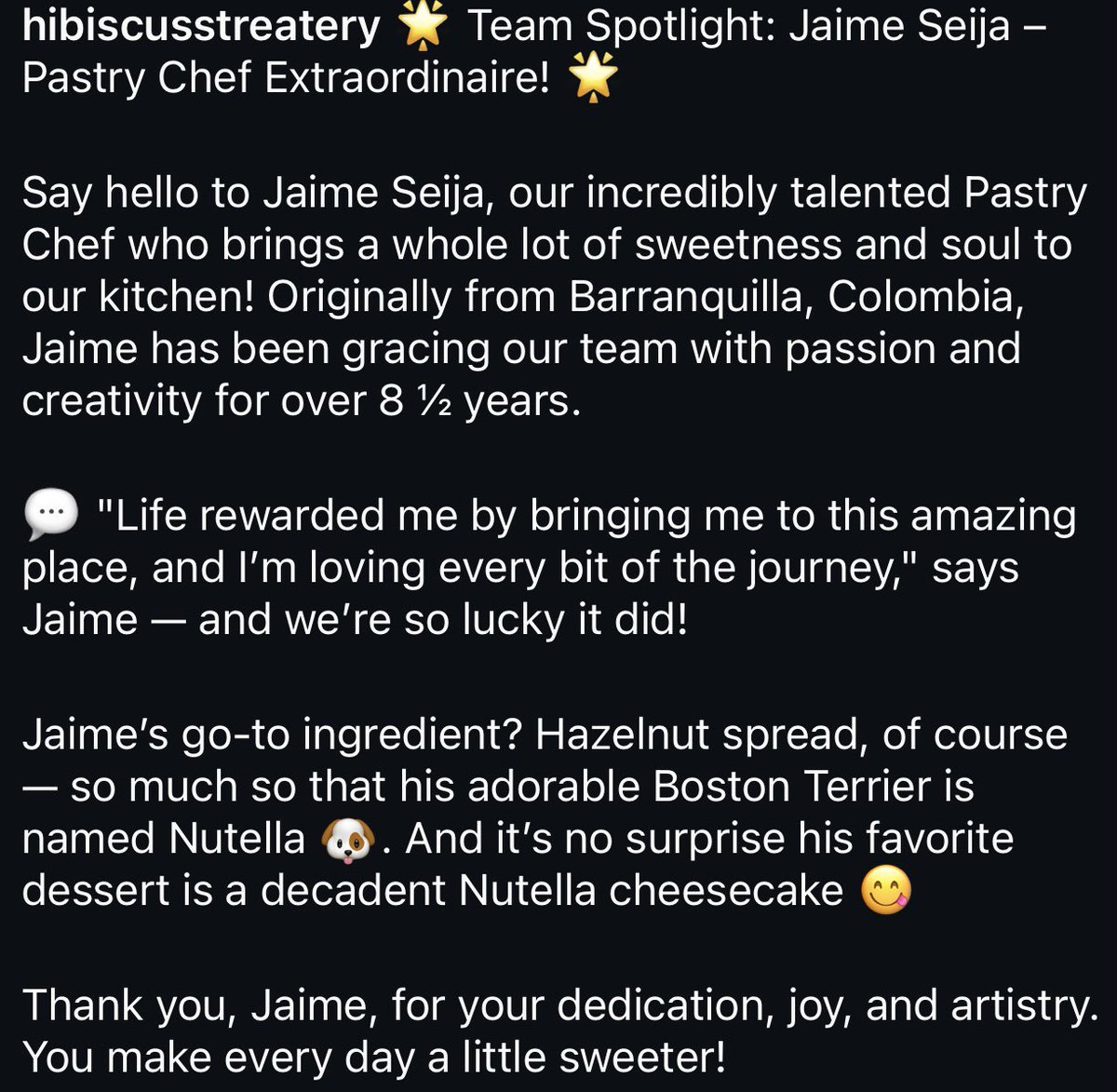 Soy muy afortunado, ya son casi 9 años.