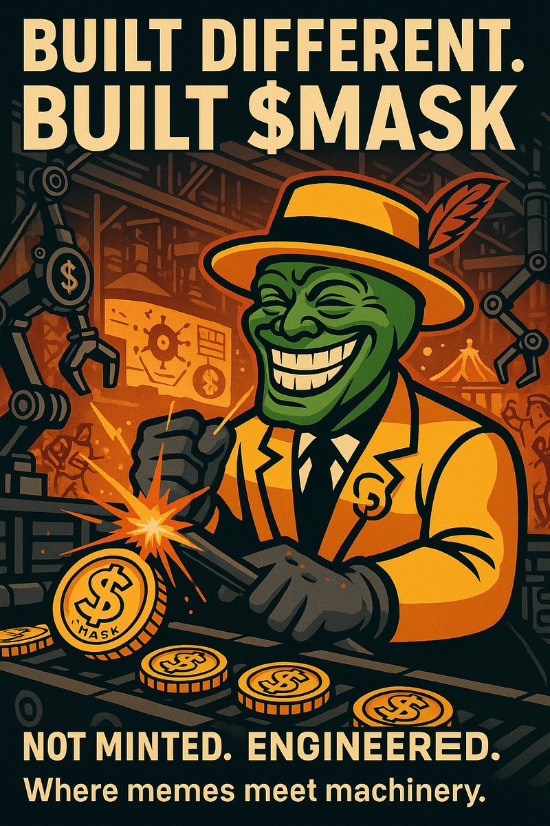 TheMaskCoinMASK's tweet photo. Built Different. Built $MASK.
Not minted. Engineered.
⚙️ In a factory of memes, $MASK leads the production line.
Where memes meet machinery.
🔗 https://t.co/4PitHK81dJ
#MASKcoin 🔩 #CryptoFactory 🛠️ #Solana 🔷 https://t.co/J8EIbiIuqL