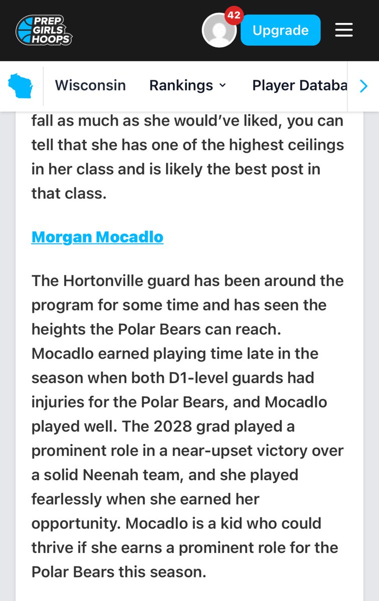 Morgan Mocadlo (@morganmocadlo24) on Twitter photo Thank you for the write up! <a href="/BradyJ_Peterson/">Brady Peterson🇵🇷</a> can’t wait for next season with my high school team!! <a href="/hvillehoops/">Hortonville Hoops</a> Thank you for the write up! <a href="/BradyJ_Peterson/">Brady Peterson🇵🇷</a> can’t wait for next season with my high school team!! <a href="/hvillehoops/">Hortonville Hoops</a>