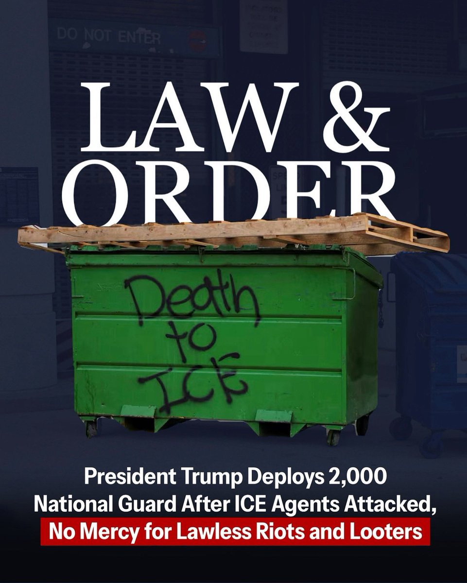 In recent days, violent mobs have attacked ICE Officers and Federal Law Enforcement Agents carrying out basic deportation operations in Los Angeles, California.

These operations are essential to halting and reversing the invasion of illegal criminals into the United States.