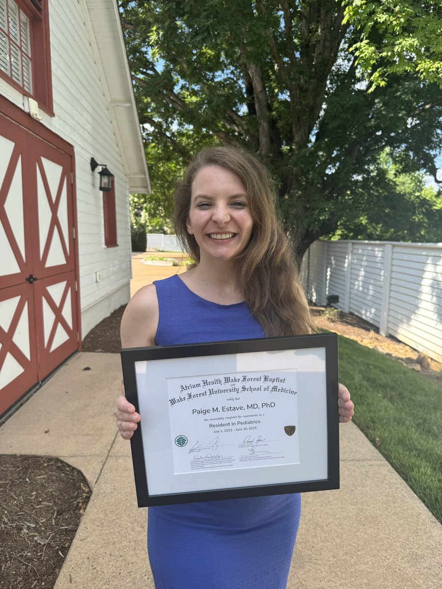 Paige Estave, MD, PhD (@paigeestave) on Twitter photo Chapter down, few more to go. Cheers to the #childneuro journey, and thank you to everyone who has helped me persevere along the way 🥂
<a href="/WakeNeuro/">WFBH Neurology and Neurosurgery</a> <a href="/WakePeds/">Pediatrics at Wake Forest</a> Chapter down, few more to go. Cheers to the #childneuro journey, and thank you to everyone who has helped me persevere along the way 🥂
<a href="/WakeNeuro/">WFBH Neurology and Neurosurgery</a> <a href="/WakePeds/">Pediatrics at Wake Forest</a>