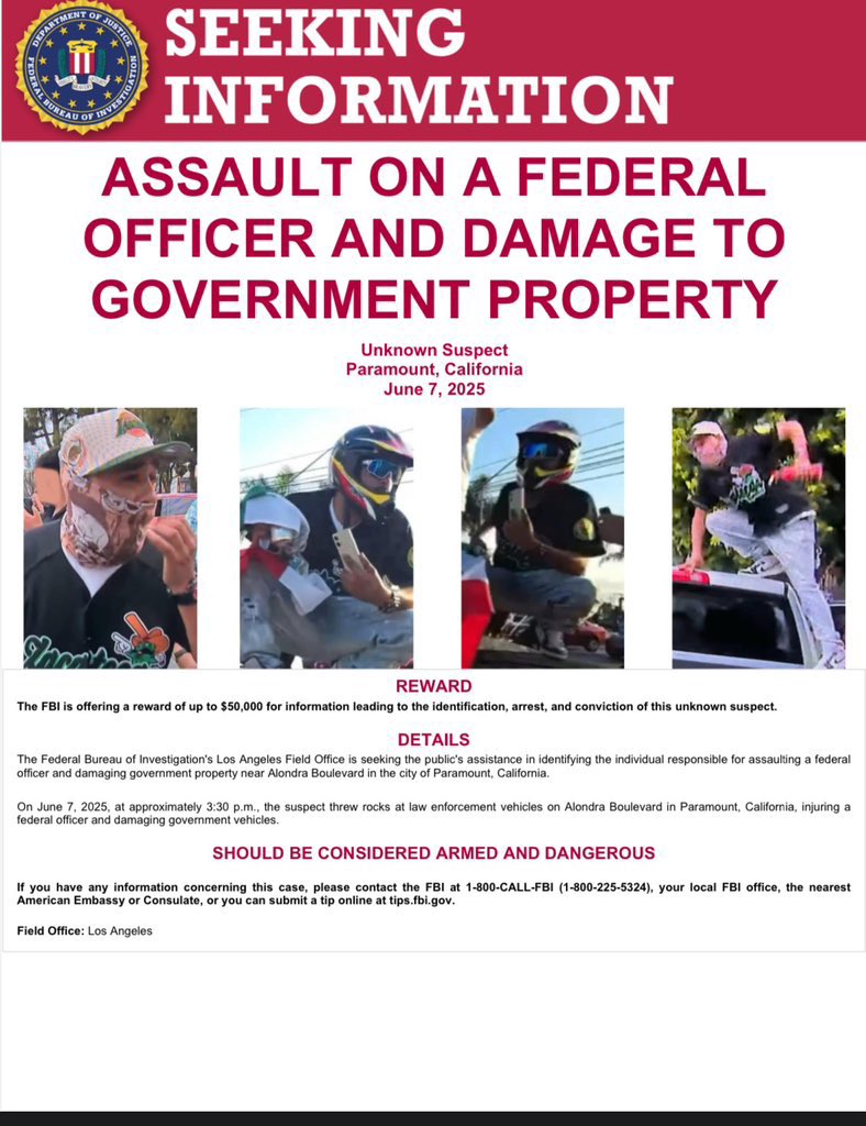 Laura Loomer (@lauraloomer) on Twitter photo Hi <a href="/FBIDirectorKash/">FBI Director Kash Patel</a> <a href="/FBIDDBongino/">Dan Bongino</a>
The man who threw rocks at federal agents in Los Angeles yesterday at the anti-ICE, pro-illegal alien rally is wearing a jersey from a small hispanic baseball team called the Nopaleros de Zacatecas: Aztec Baseball League.
I took screenshots Hi <a href="/FBIDirectorKash/">FBI Director Kash Patel</a> <a href="/FBIDDBongino/">Dan Bongino</a>
The man who threw rocks at federal agents in Los Angeles yesterday at the anti-ICE, pro-illegal alien rally is wearing a jersey from a small hispanic baseball team called the Nopaleros de Zacatecas: Aztec Baseball League.
I took screenshots