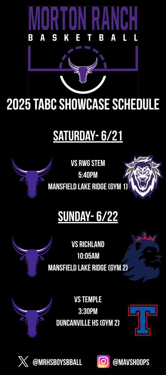 Looking forward to participating in the <a href="/Tabchoops/">𝙏𝘼𝘽𝘾🏀📋</a> showcase June 21-22! 

Here is our schedule for the weekend!