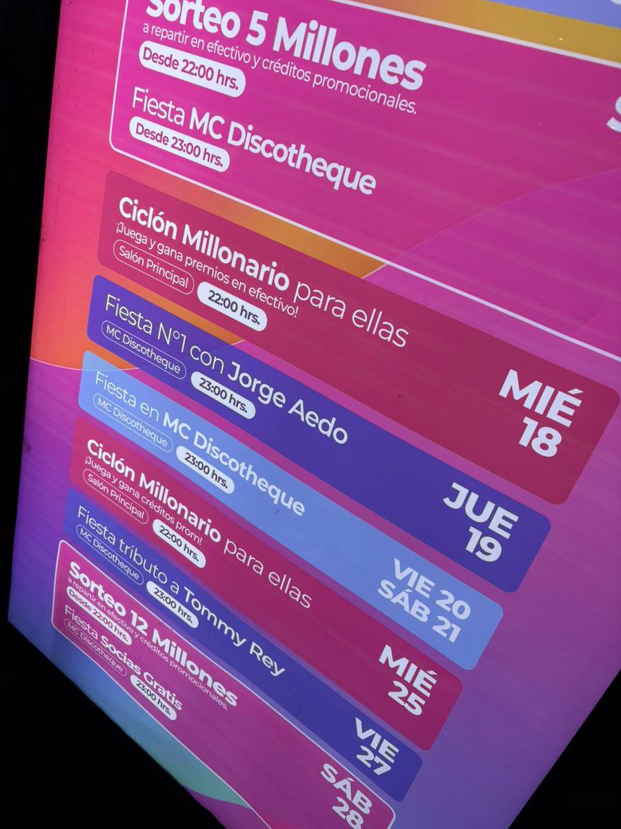 jorgeaedo's tweet photo. Atencion #concepcion #talcahuano #hualpen #lota #coronel #sanpedrodelapaz #regiondelbiobio se viene #fiestanunero1 en #casinomds #mcdiscotheque el mejor carrete para disfrutar musica y videos de los #80s y #90s no te lo pierdas #numero1 #jorgeaedo https://t.co/dCuB7xGnPU