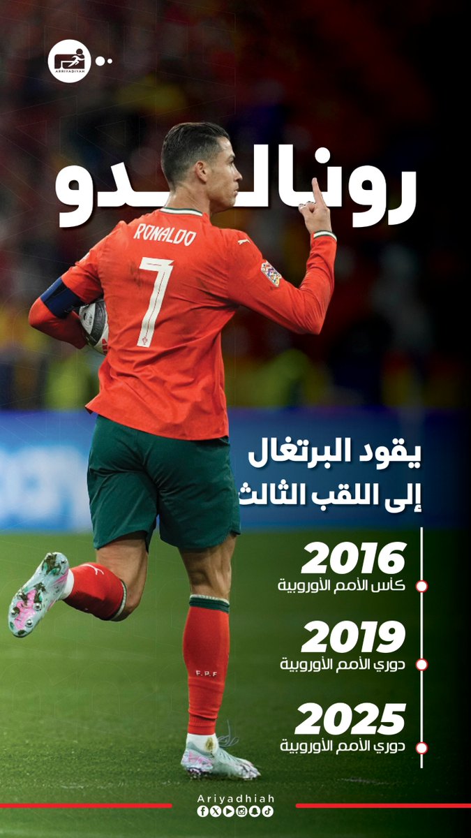 #كريستيانو_رونالدو.. قائد الذهب في #البرتغال 🏆

#البرتغال_اسبانيا 🇪🇸🇵🇹
#دوري_الأمم_الأوروبية 
#NationsLeague