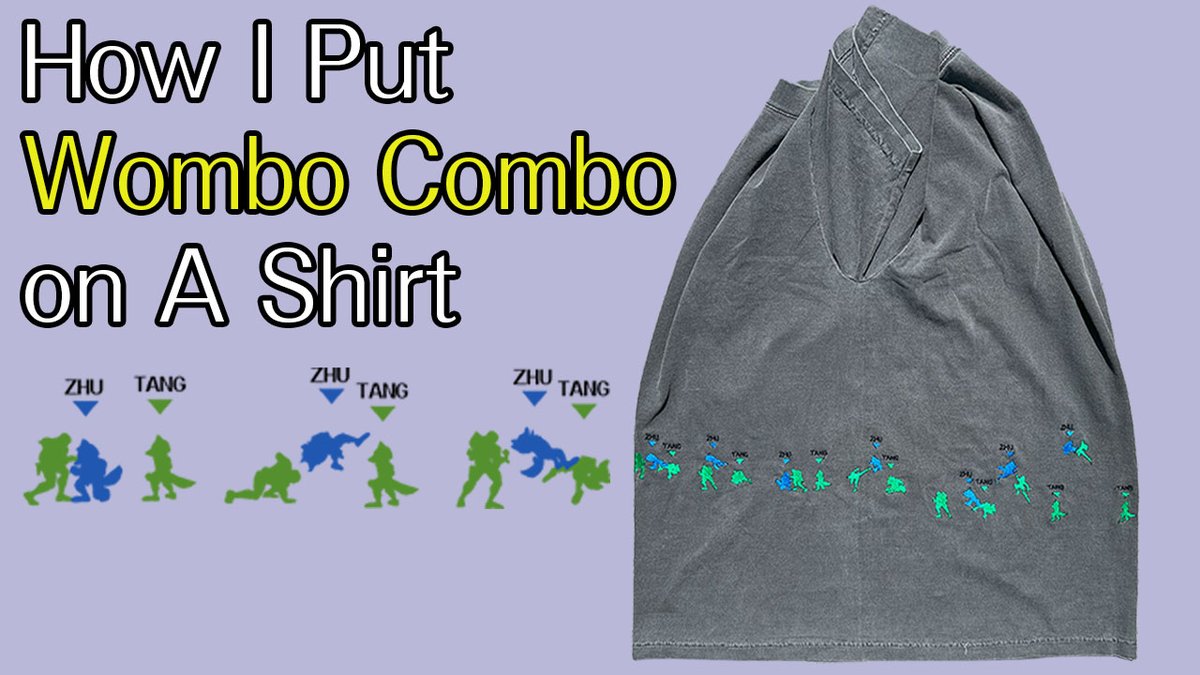 Top8BigH's tweet photo. https://t.co/cXDNpmgucE

New YT Video: 

I walk through the full creative process—from design to embroidery—turning a Wombo Combo, a legendary Super Smash Bros. Melee moment, into a wearable piece. https://t.co/o4evErOQx9