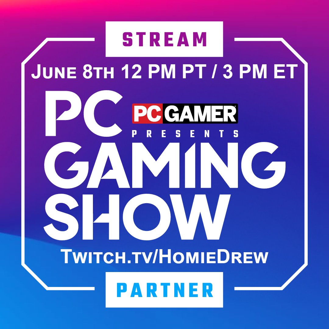 Homie_Drew's tweet photo. We are an official Co-Streamer of the PC Gaming Show today @ 3:00 PM EST!
Come hangout and watch the show with us!
You will also be earning channel points towards FREE GAMES!!
https://t.co/xgbc84DljK
See ya then! 🤓🎮
#SummerGameFest #SGF #PCGameShow #PCGamingShow @pcgamer