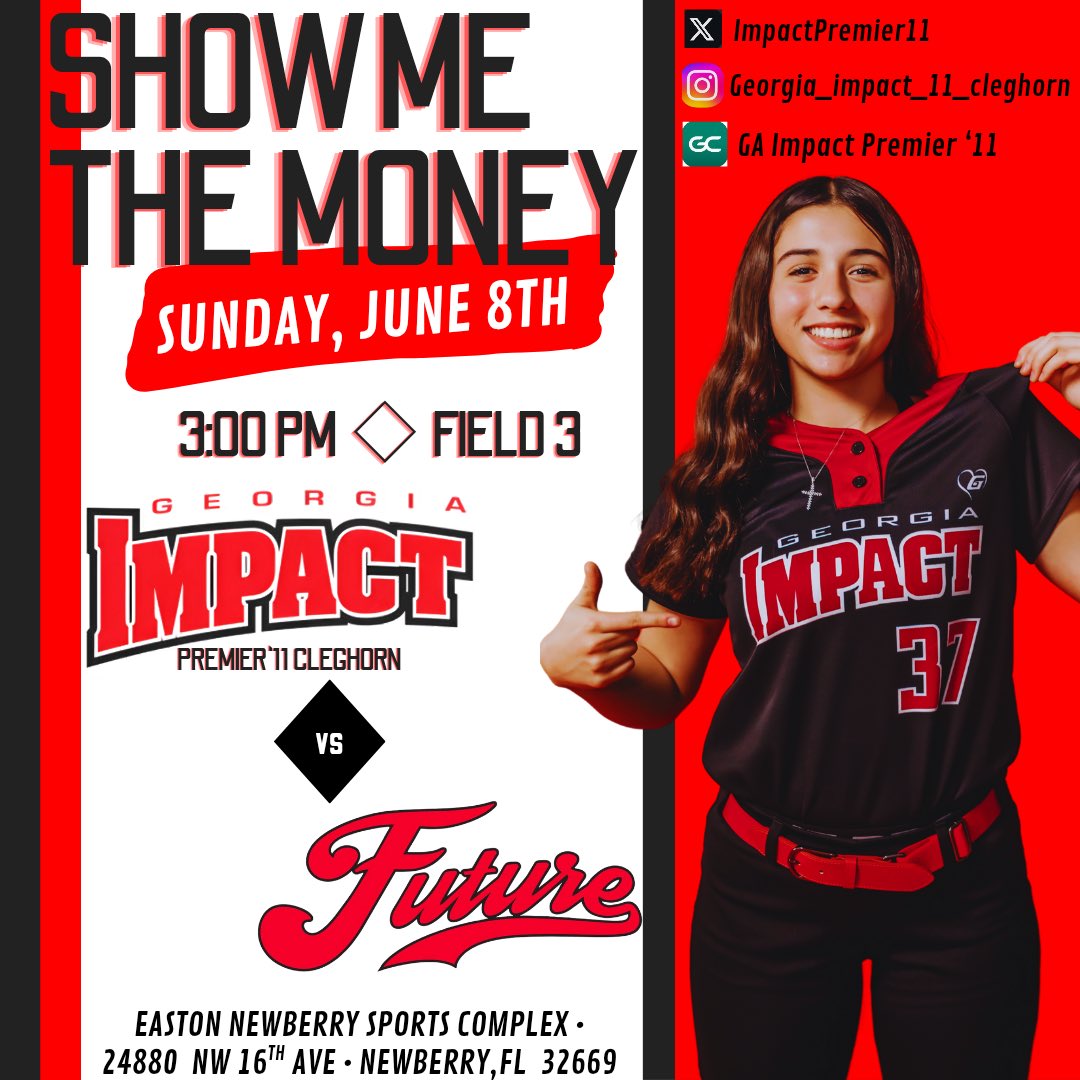 Georgia Impact Premier ‘11 - Cleghorn (@impactpremier11) on Twitter photo Bracket game 1 was a W! Bracket game 2 at 3:00. #ShowMeTheMoney
<a href="/AudreyCleg00/">Audrey Cleghorn</a> <a href="/GraceShafer2029/">Grace Shafer</a> <a href="/EllouiseKoester/">Ellouise Koester</a> <a href="/Maddied2029/">Madison Davis</a> <a href="/MackFritsch5/">Mackenzie Fritsch</a> <a href="/MooAnglin2030/">Mollie Anglin 2030</a> <a href="/LGGoldin2029/">LG Goldin 2029</a> <a href="/AHalstead2030/">Ally Halstead</a> <a href="/EllieWisch2029/">Ellie Wischmann</a> <a href="/HartleyStaton/">Hartley Staton</a> <a href="/GiaGomez2029/">Gia Gomez 2029</a> <a href="/EllaRackley48/">Ella Rackley</a> <a href="/agent85anderson/">Summer “Agent 85” Anderson 2029</a> Bracket game 1 was a W! Bracket game 2 at 3:00. #ShowMeTheMoney
<a href="/AudreyCleg00/">Audrey Cleghorn</a> <a href="/GraceShafer2029/">Grace Shafer</a> <a href="/EllouiseKoester/">Ellouise Koester</a> <a href="/Maddied2029/">Madison Davis</a> <a href="/MackFritsch5/">Mackenzie Fritsch</a> <a href="/MooAnglin2030/">Mollie Anglin 2030</a> <a href="/LGGoldin2029/">LG Goldin 2029</a> <a href="/AHalstead2030/">Ally Halstead</a> <a href="/EllieWisch2029/">Ellie Wischmann</a> <a href="/HartleyStaton/">Hartley Staton</a> <a href="/GiaGomez2029/">Gia Gomez 2029</a> <a href="/EllaRackley48/">Ella Rackley</a> <a href="/agent85anderson/">Summer “Agent 85” Anderson 2029</a>