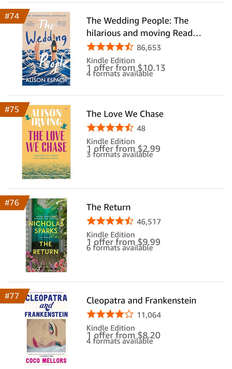 AIrvingWriter's tweet image. Not sure why, but The Love We Chase is in very good company on Amazon. com! #Bookstagram #readingislife #readersfavorite